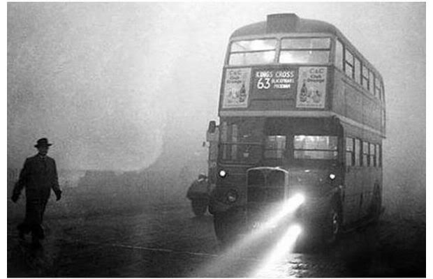 "The Great Smog" v Londýne, rok: 1952